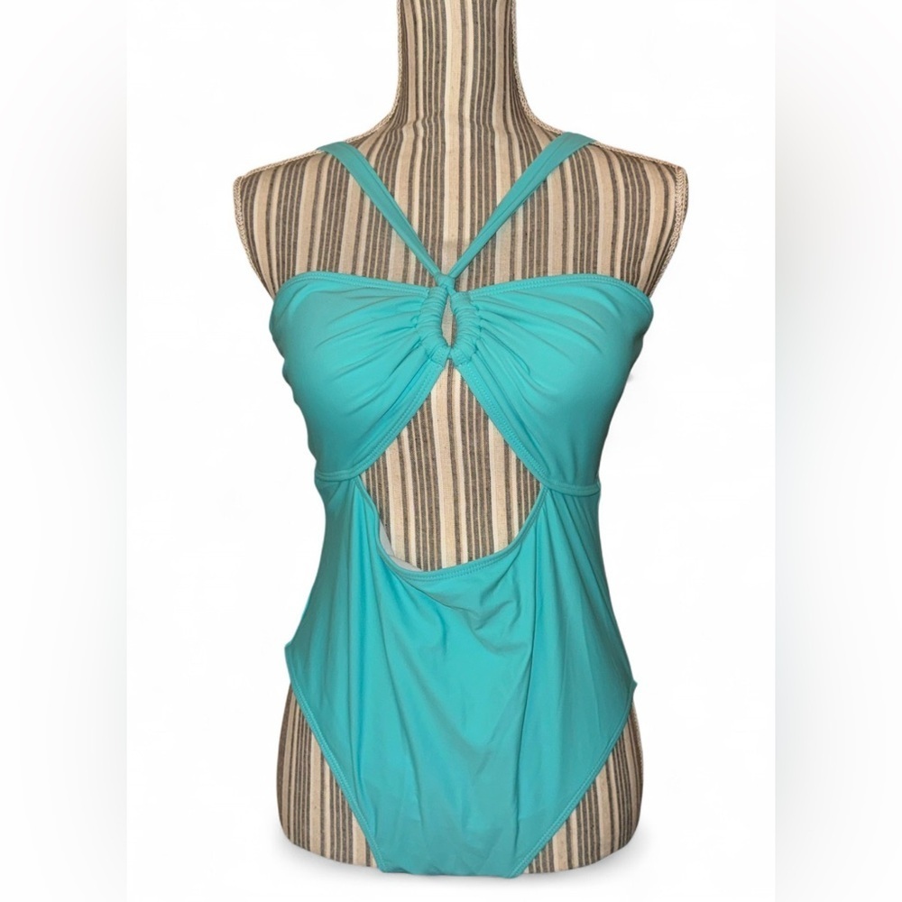 Turquoise Cutout One-Piece Swimsuit Women’s L - NWOT